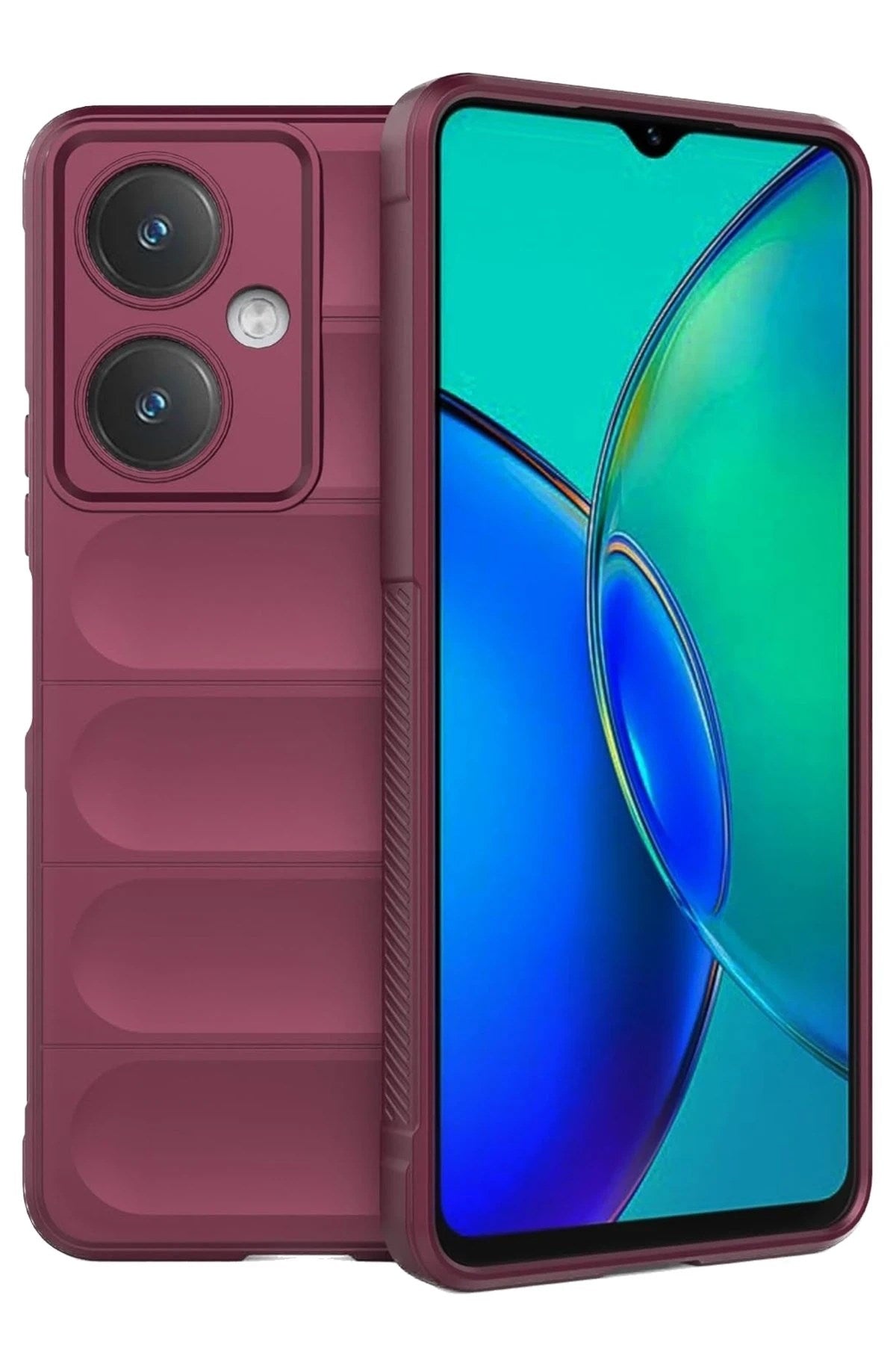 Mey İthalat® Vivo Y27 Kılıf Optimum Silikon - Bordo