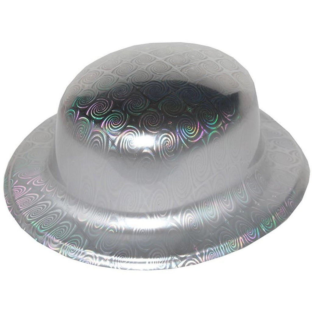 Mey İthalat® Gümüş Renk Hologramlı Plastik Yuvarlak Melon 27x24 cm