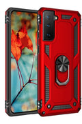 Mey İthalat® Samsung Galaxy S21 Kılıf Sofya Yüzüklü Silikon Kapak - Kırmızı
