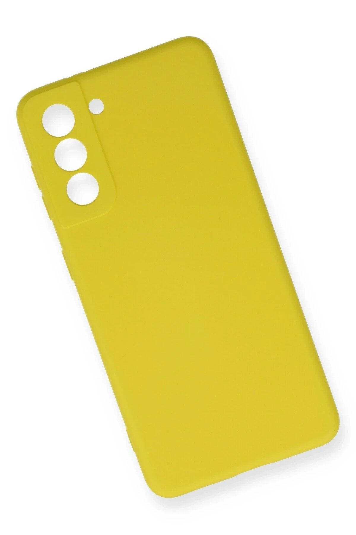 Mey İthalat® Samsung Galaxy S21 FE Kılıf Nano içi Kadife Silikon - Sarı