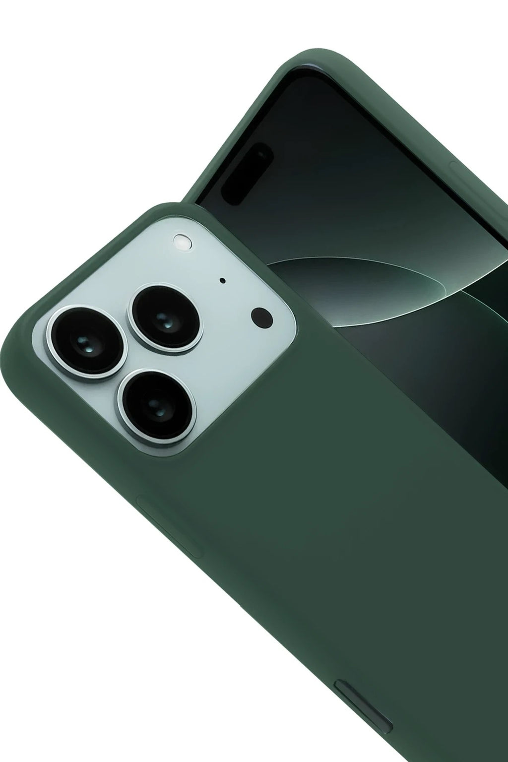 Mey İthalat® iPhone 17 Pro Nano içi Kadife Silikon - Koyu Yeşil