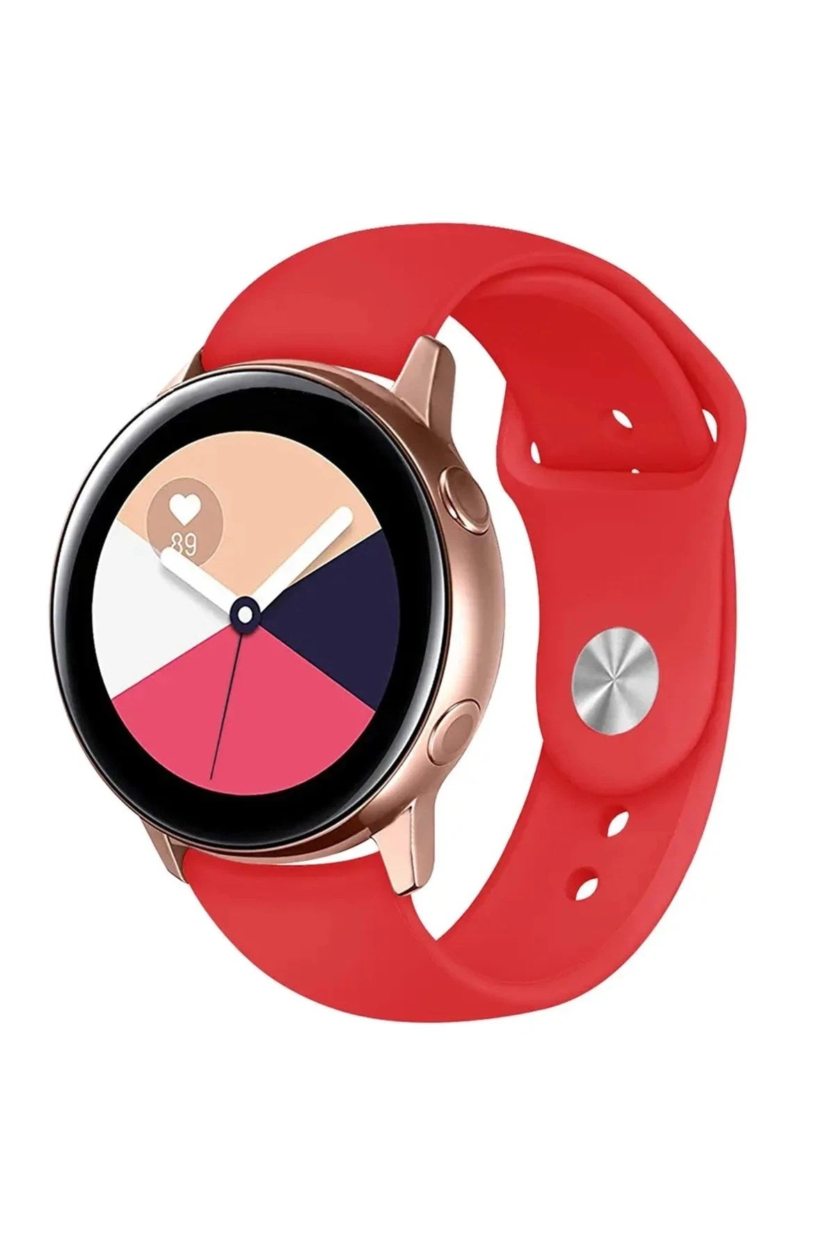 Mey İthalat® Watch 22mm Klasik Kordon - Kırmızı
