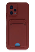 Mey İthalat® Redmi Note 12 4G Kılıf Kelvin Kartvizitli Silikon - Bordo