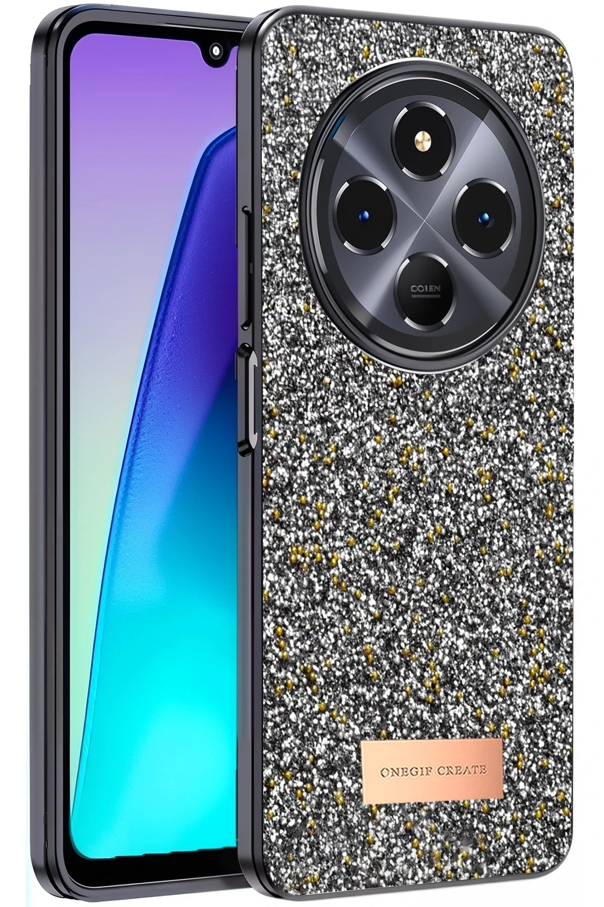 Mey İthalat® Redmi 14C Bright Simli Kapak - Gümüş