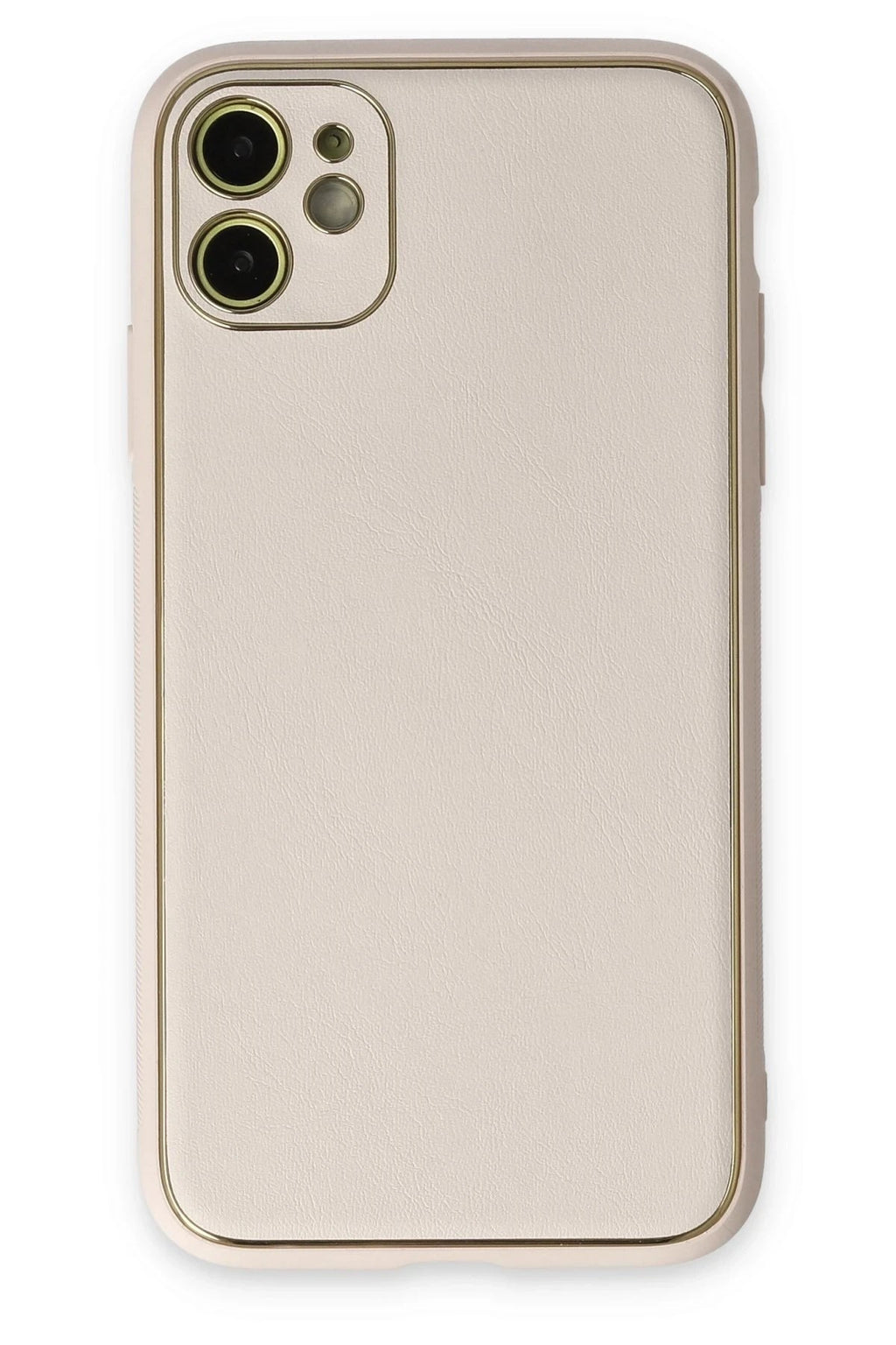 Mey İthalat® iPhone 12 Kılıf Coco Deri Silikon Kapak - Beyaz
