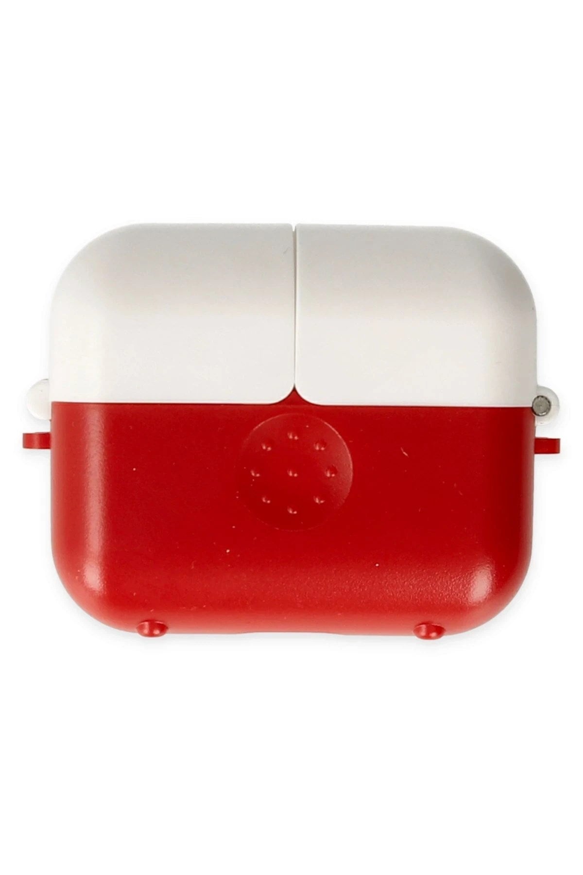 Mey İthalat® Airpods 3 (3.nesil) Basmalı Kılıf - Kırmızı-Beyaz