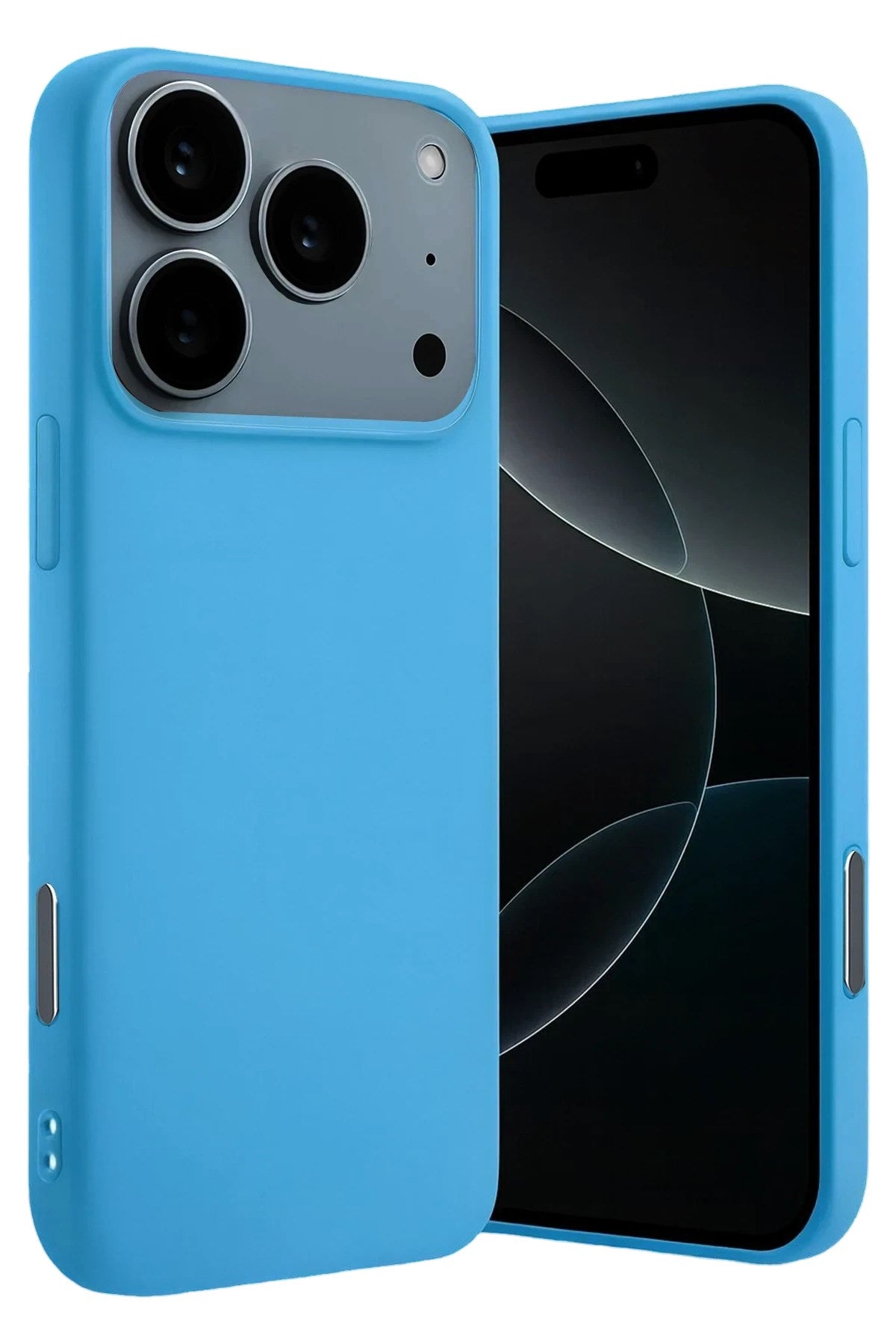 Mey İthalat® iPhone 17 Pro Nano içi Kadife Silikon - Mavi