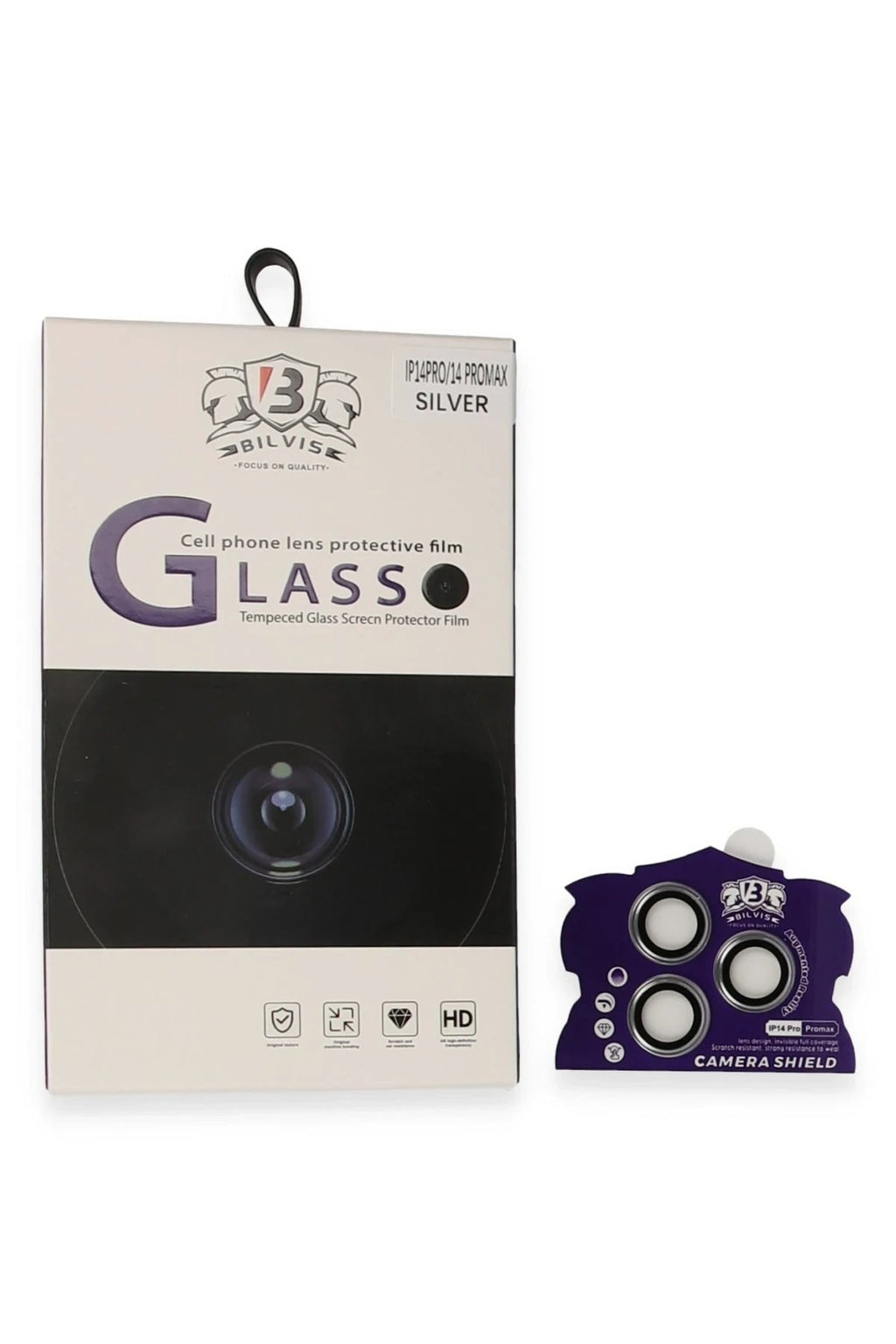 Mey İthalat® iPhone 14 Pro Max Bilvis Titan Kamera Lens - Gümüş