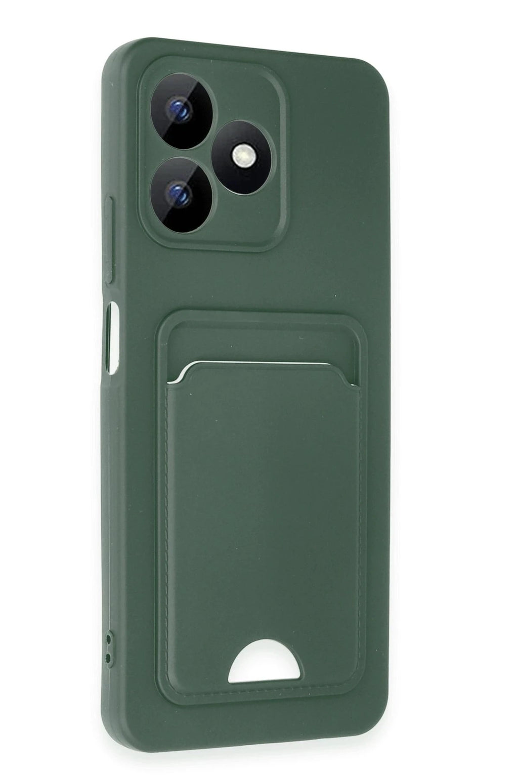 Mey İthalat® Realme Note 50 4G Kılıf Kelvin Kartvizitli Silikon - Koyu Yeşil