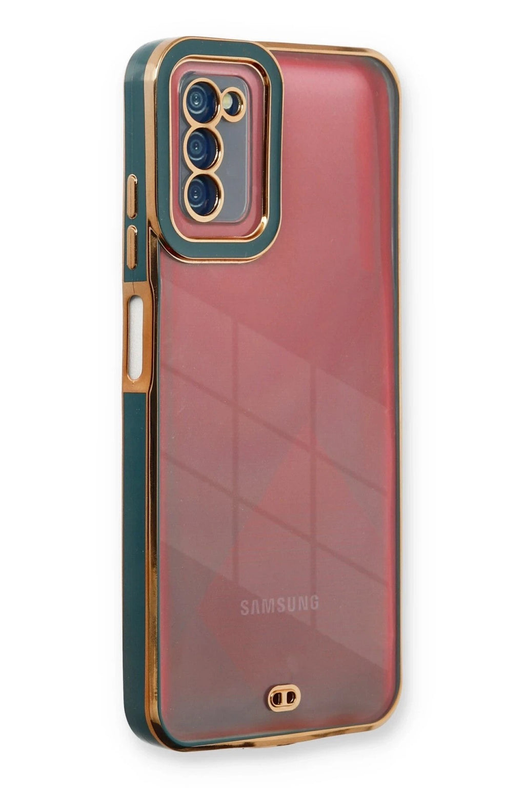Mey İthalat® Samsung Galaxy A03S Kılıf Liva Lens Silikon - Yeşil