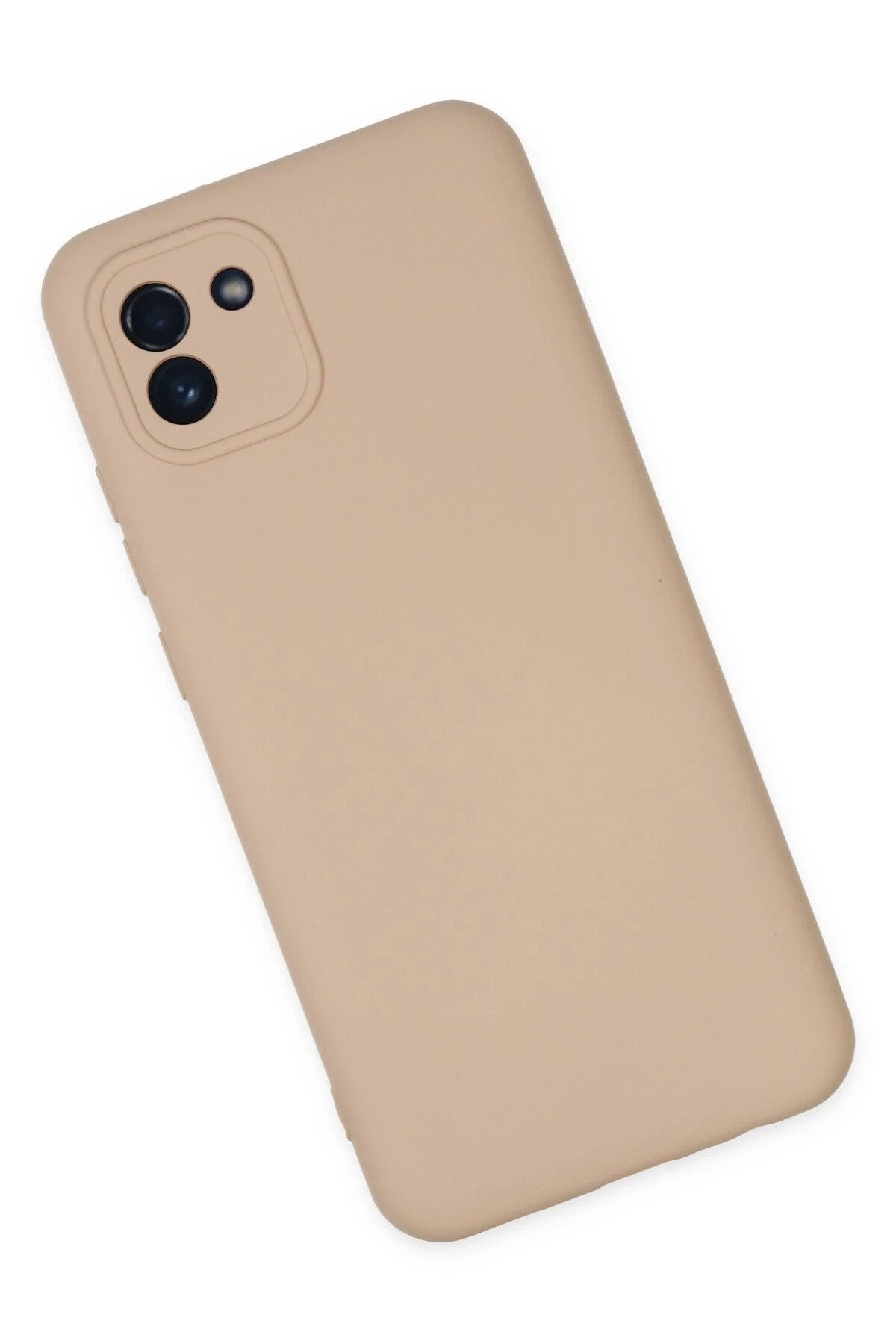 Mey İthalat® Samsung Galaxy A03 Kılıf Nano içi Kadife Silikon - Pudra