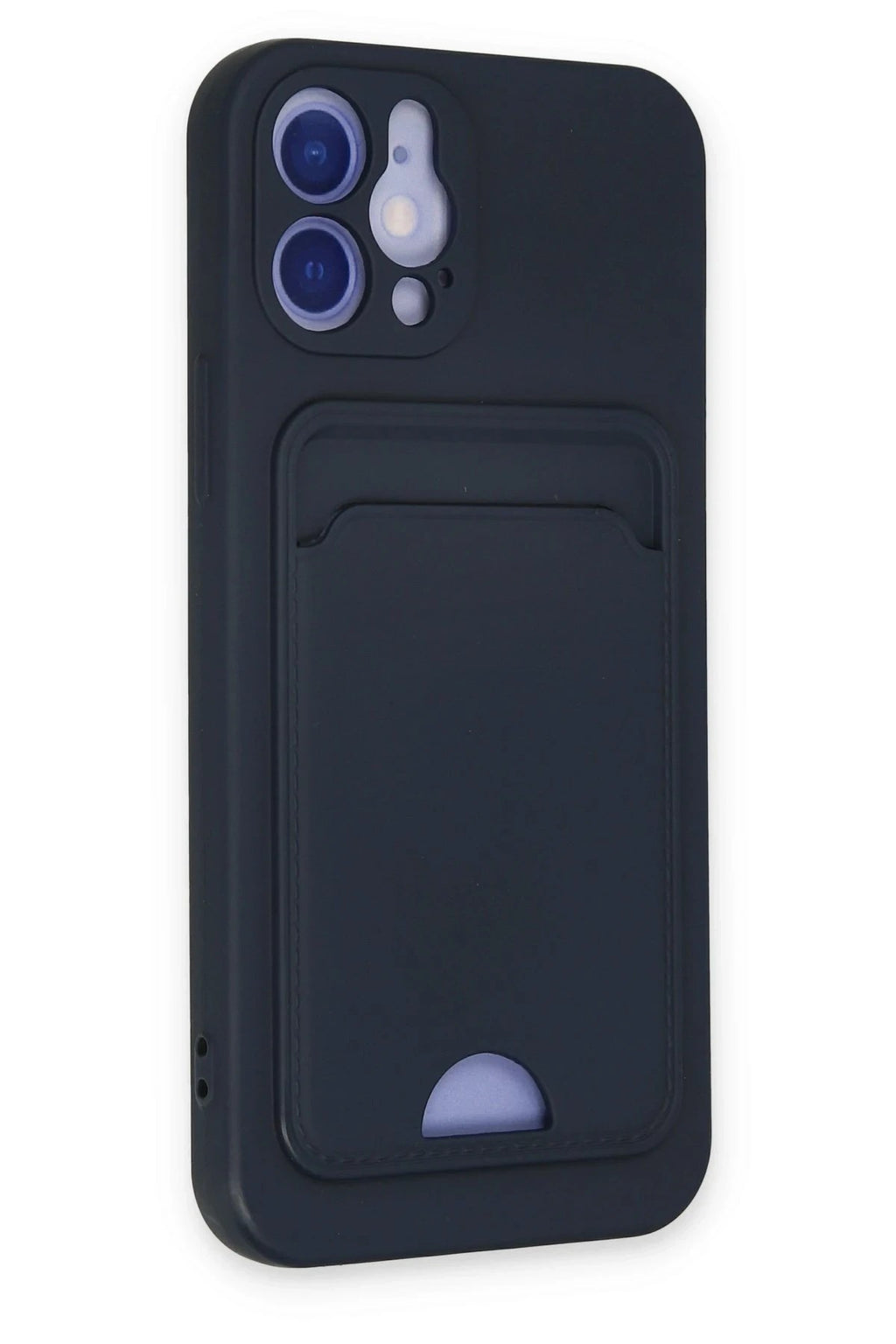 Mey İthalat® iPhone 12 Kılıf Kelvin Kartvizitli Silikon - Lacivert