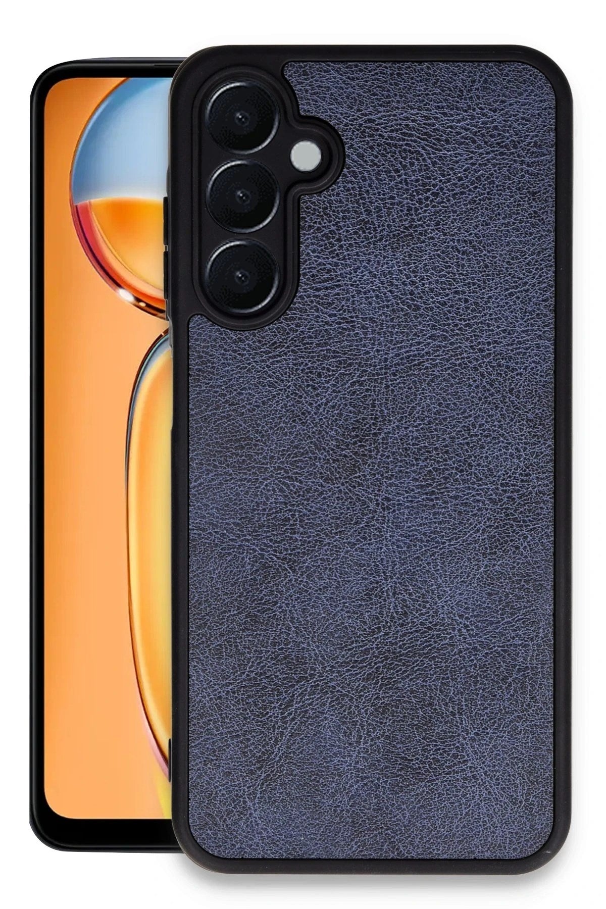 Mey İthalat® Samsung Galaxy A55 5G Kılıf Aras Deri Kapak - Lacivert