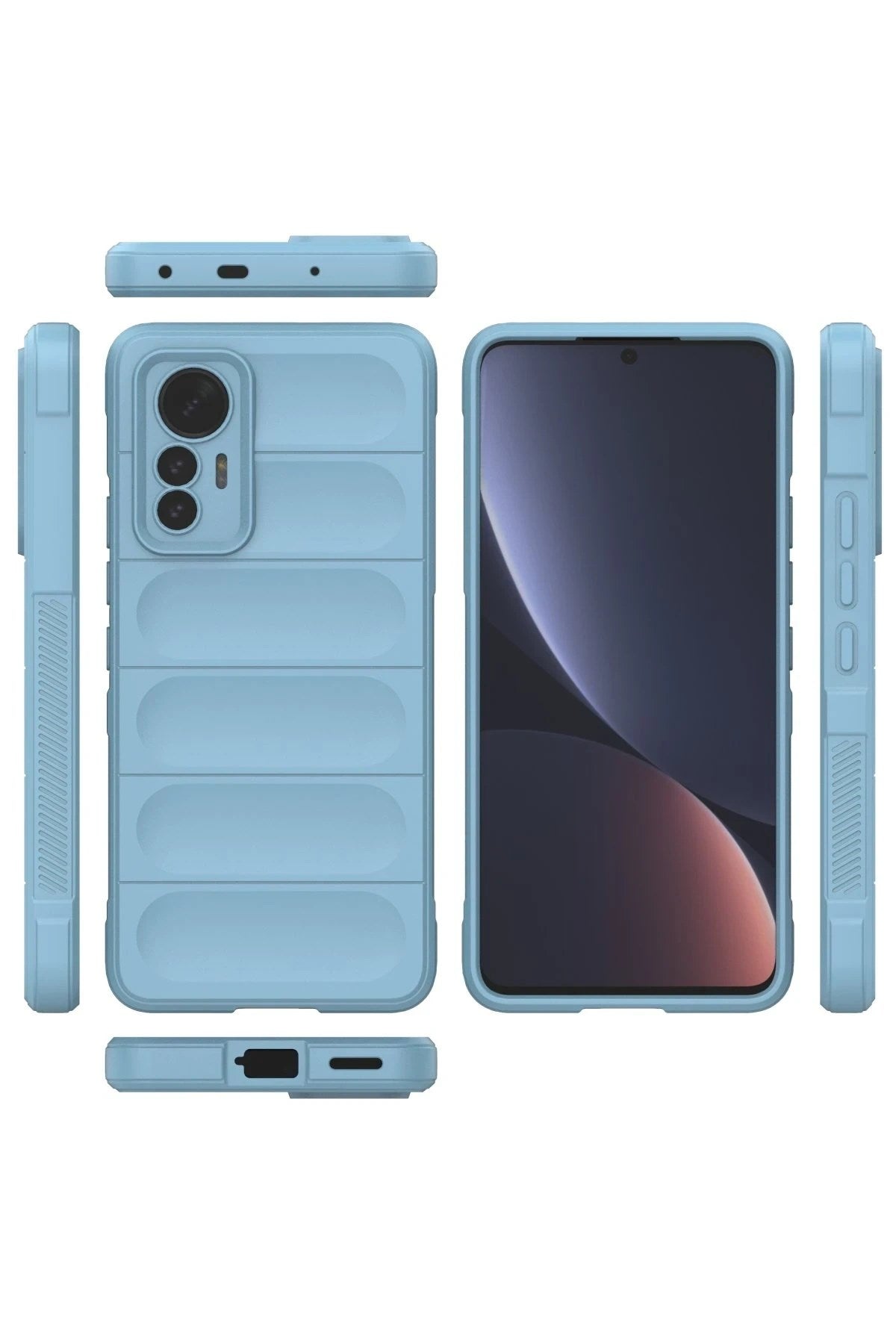 Mey İthalat® Mi 12 Lite Kılıf Optimum Silikon - Sky Blue