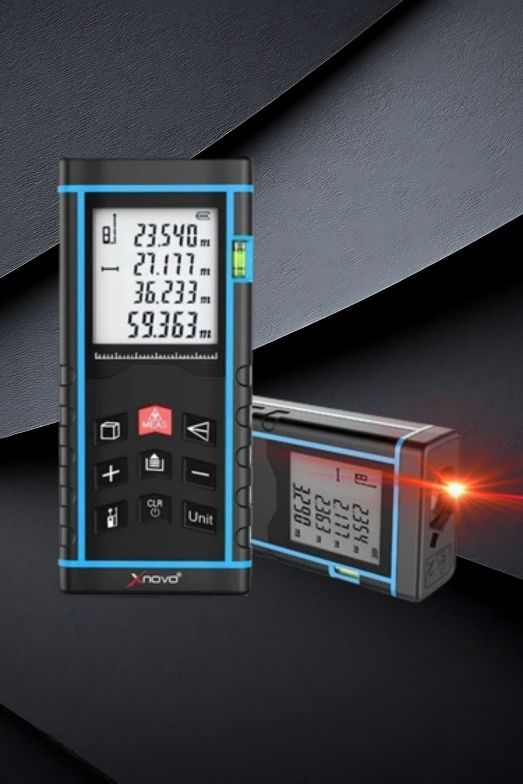 Profesyonel 40 Metre Dijital Lazer Metre Ölçüm Cihazı-LCD Ekranlı,Su Terazili,Pisagor Ölçüm Fonksiyonlu,20 Kayıt Hafızalı,Hassas Lazer Ölçer