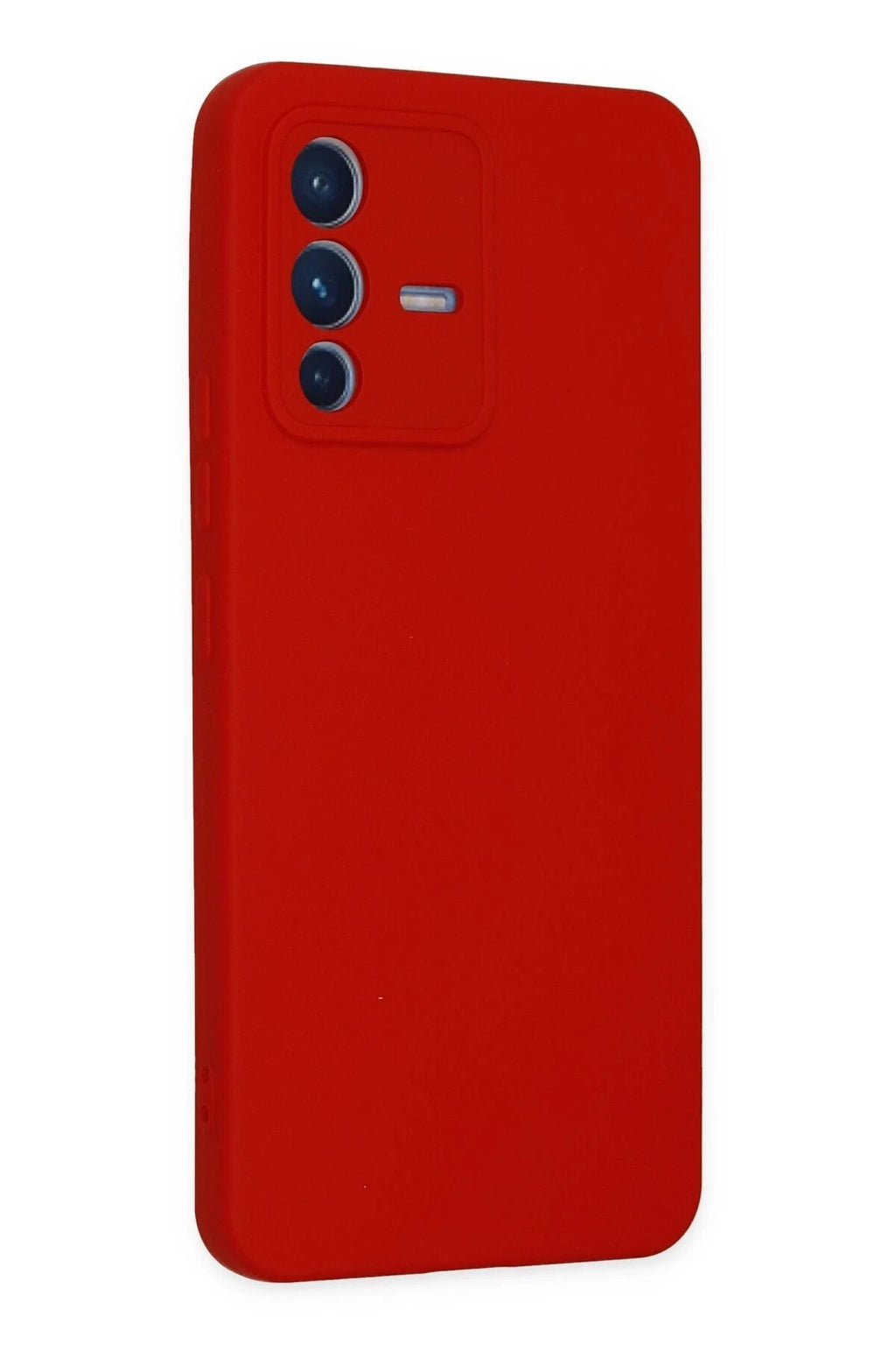 Mey İthalat® Vivo V23 5G Kılıf Nano içi Kadife Silikon - Kırmızı