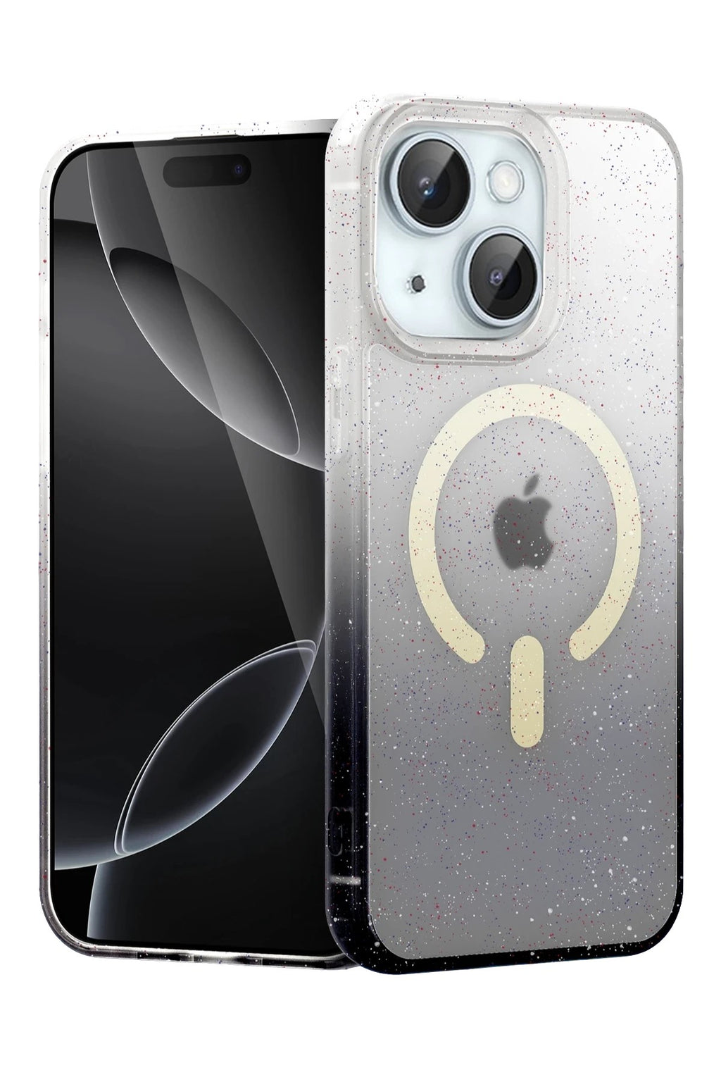 Mey İthalat® iPhone 14 Pummel Shiny Magsafe Kapak - Siyah
