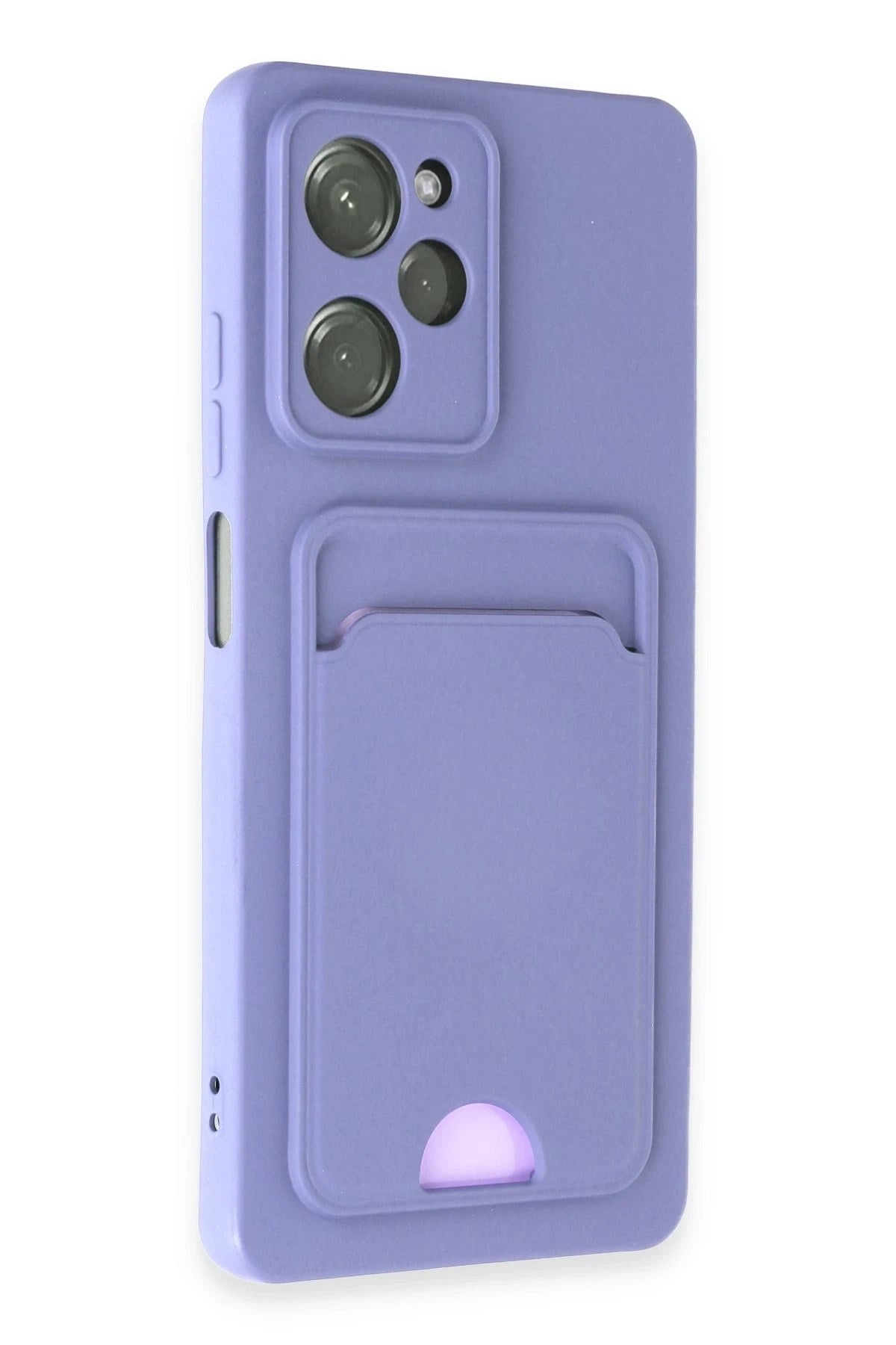 Mey İthalat® Poco X5 Pro 5G Kılıf Kelvin Kartvizitli Silikon - Lila