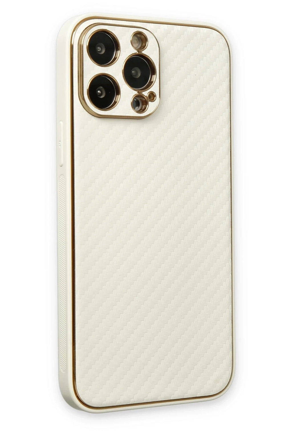 Mey İthalat® iPhone 13 Pro Max Kılıf Coco Karbon Silikon - Beyaz