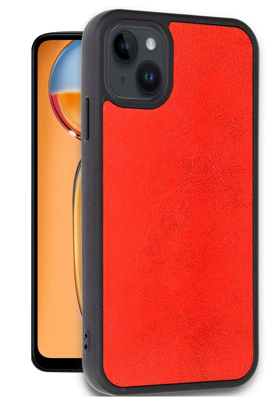 Mey İthalat® iPhone 14 Kılıf Aras Deri Kapak - Kırmızı
