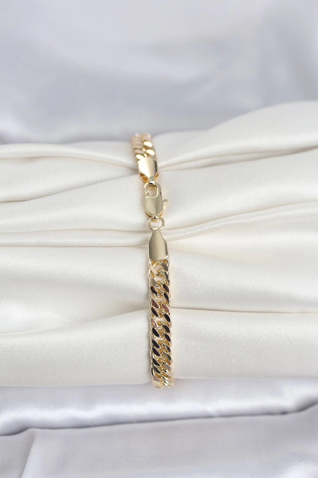 Mey İthalat® CM 14K Gold Renk Kalın Zincir Model Kadın Bileklik