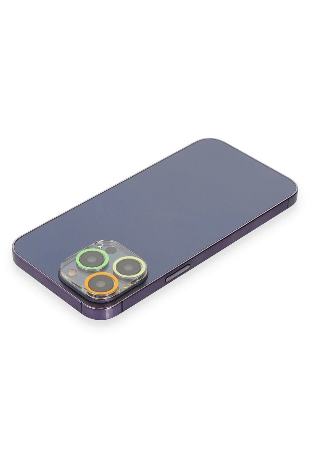 Mey İthalat® iPhone 12 Pro Max Renkli Kamera Lens Koruma Cam - Sarı-Turuncu