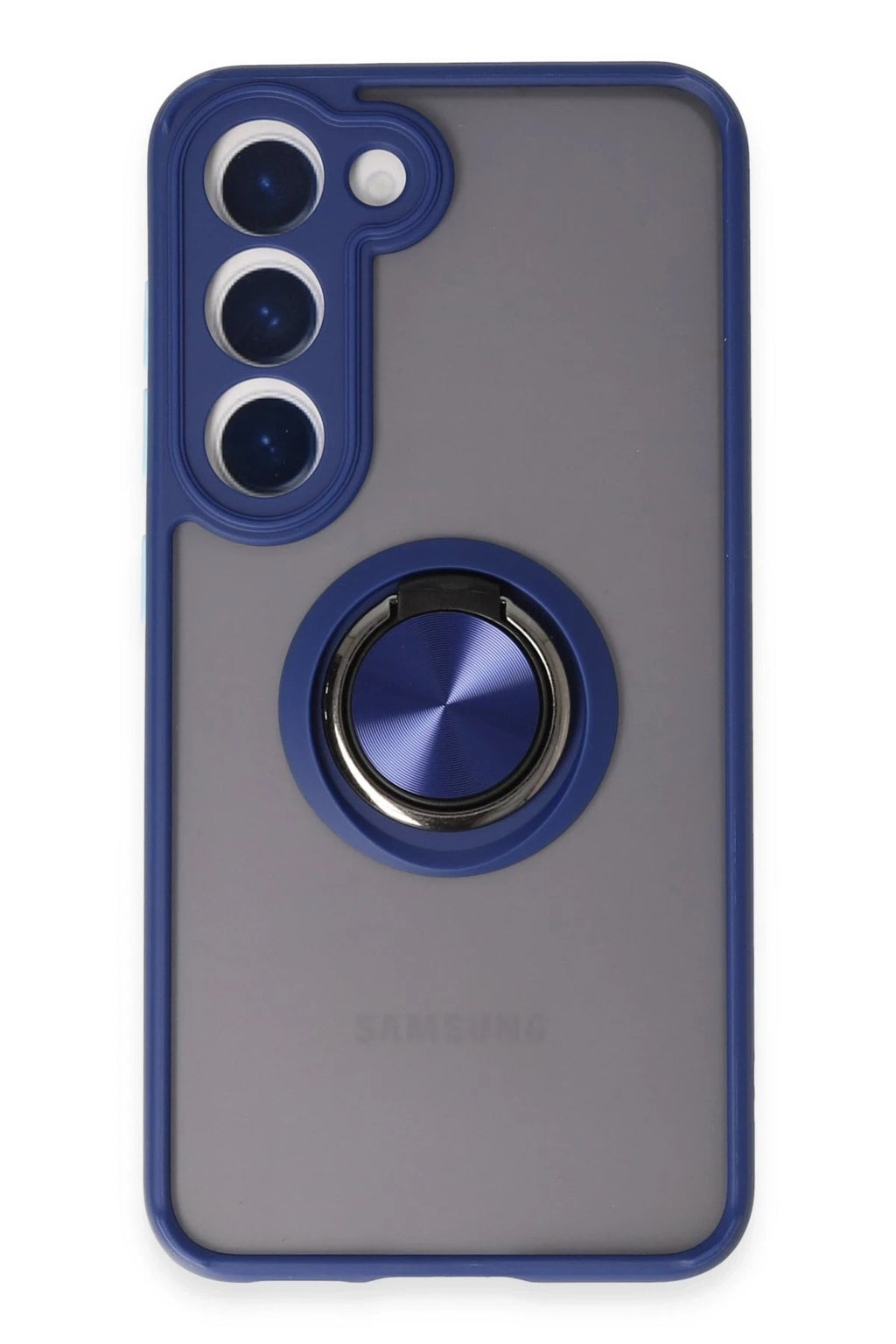 Mey İthalat® Samsung Galaxy S23 Kılıf Montreal Yüzüklü Silikon Kapak - Lacivert
