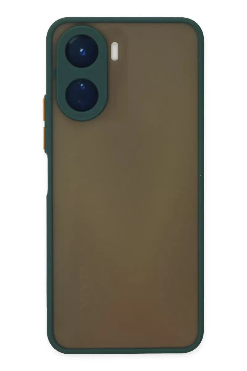 Mey İthalat® Vivo Y16 Kılıf Montreal Silikon Kapak - Yeşil