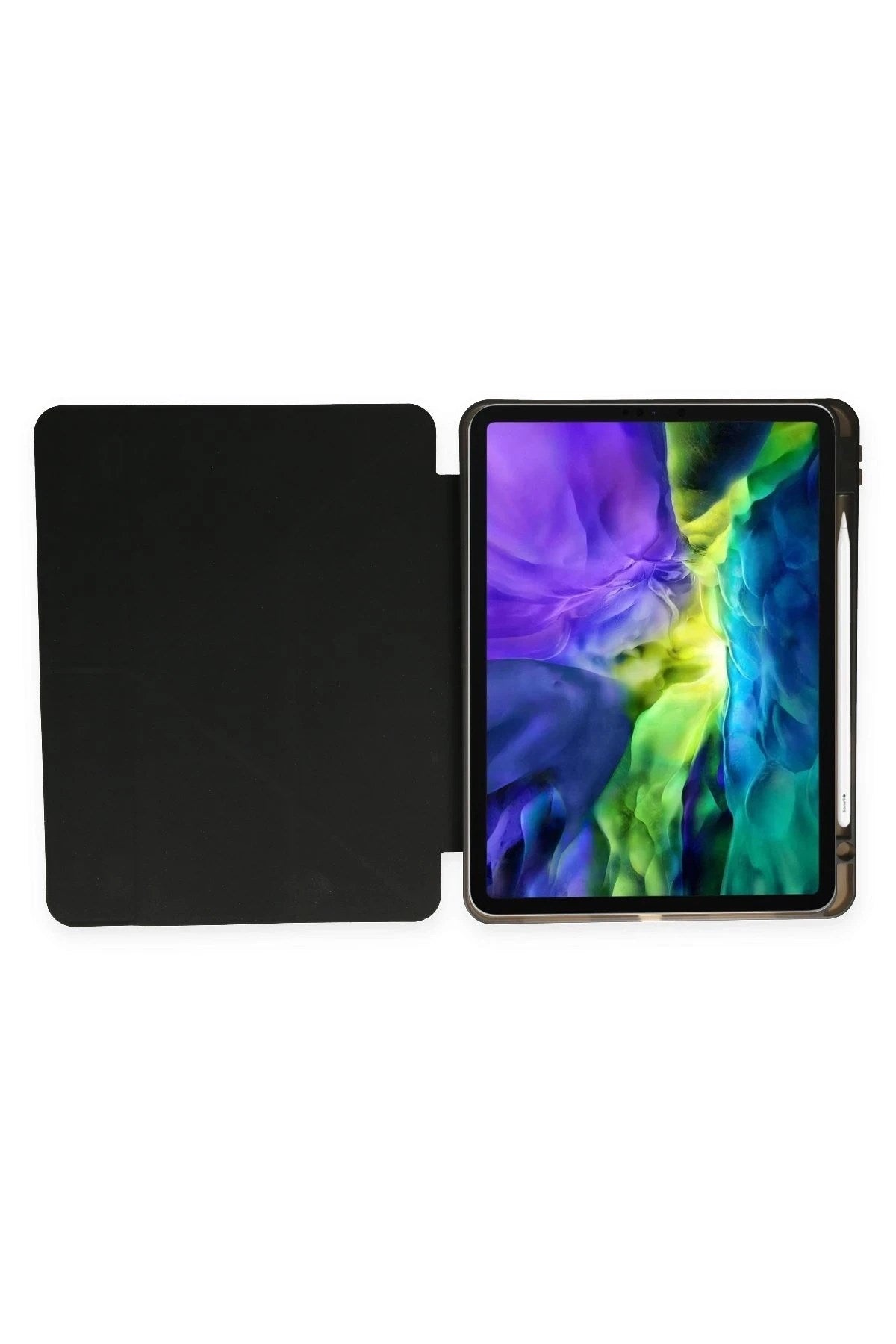 Mey İthalat® iPad Pro 11 (2024) Kılıf Kalemlikli Mars Tablet Kılıfı - Siyah