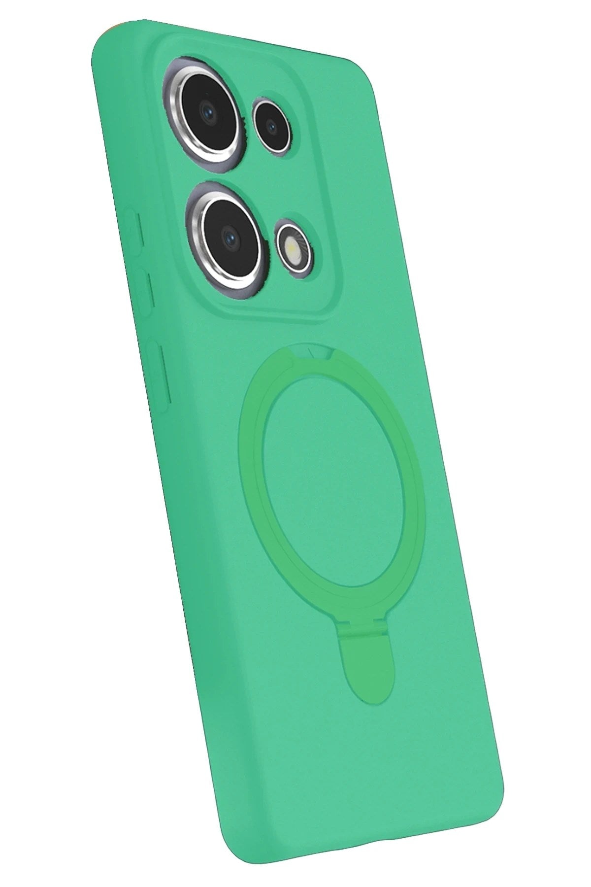 Mey İthalat® Redmi Note 13 Pro 4G Regal Magsafe Standlı Kapak - Yeşil