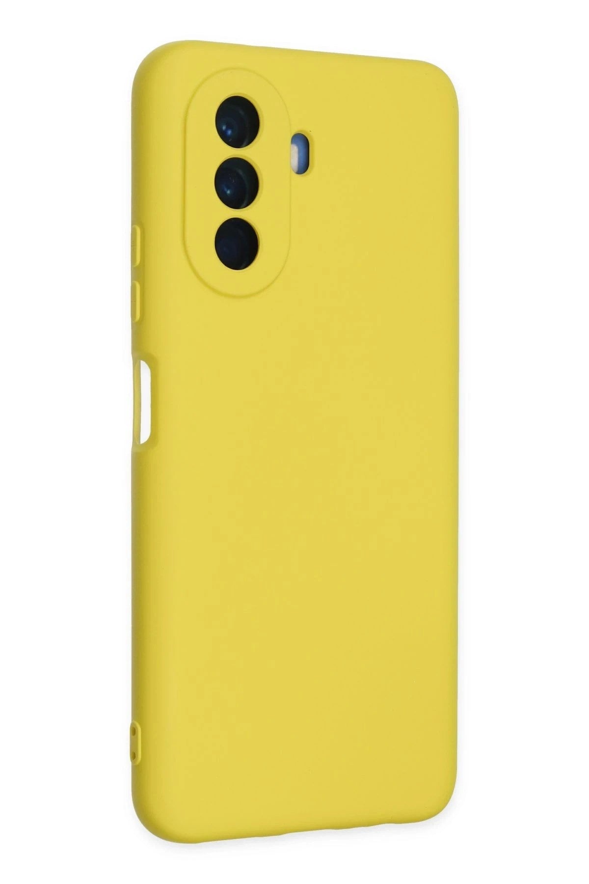 Mey İthalat® Huawei Nova Y70 Kılıf Nano içi Kadife Silikon - Sarı