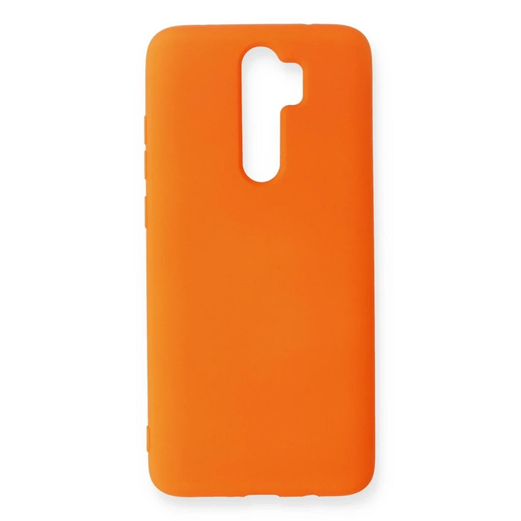 Mey İthalat® Redmi Note 8 Pro Kılıf Nano içi Kadife Silikon - Turuncu