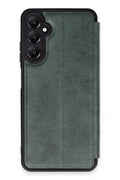 Mey İthalat® Samsung Galaxy A25 5G Kılıf Flip Cover - Koyu Yeşil