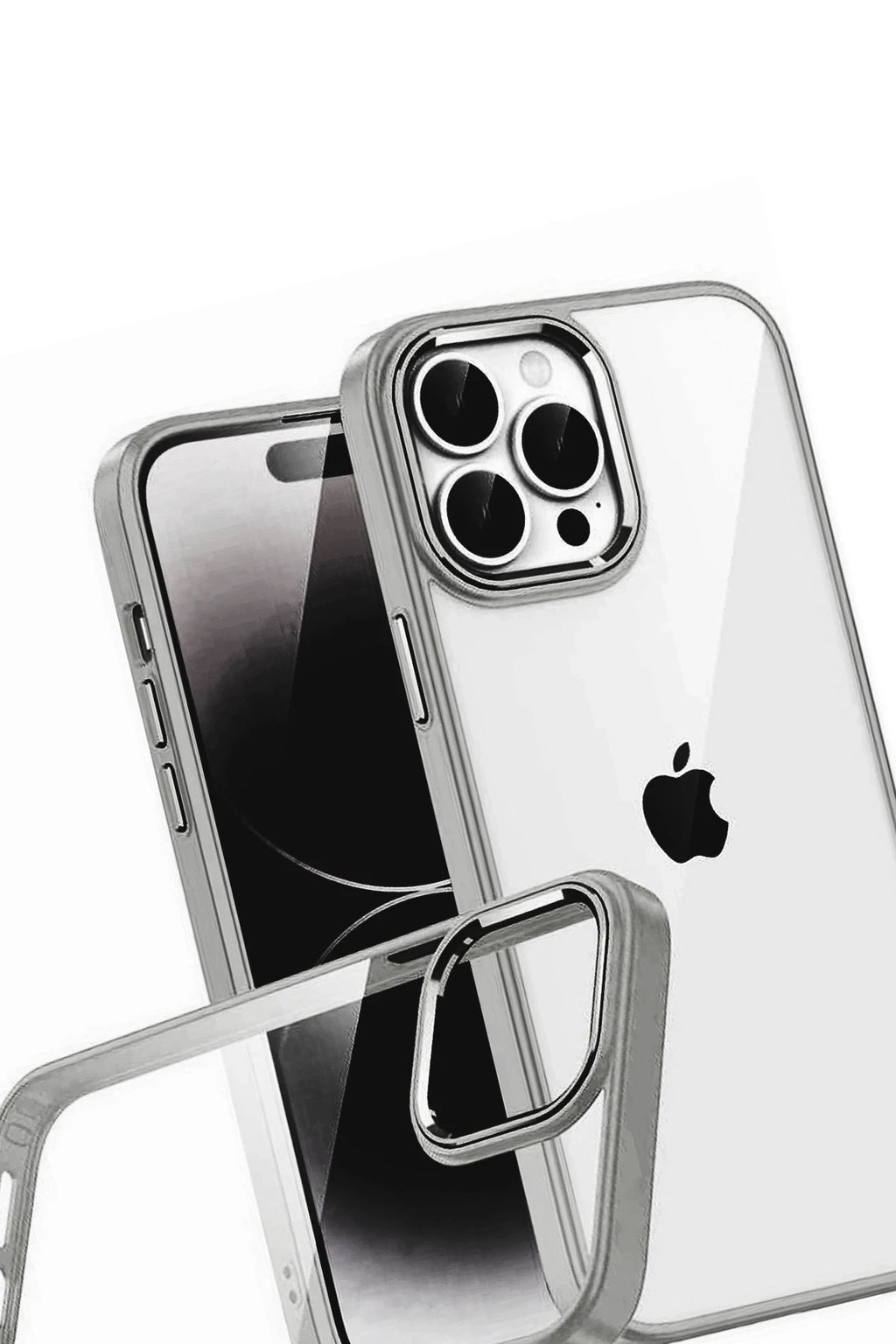 Mey İthalat® iPhone 15 Pro Max Lensli Silikon - Titan Gri