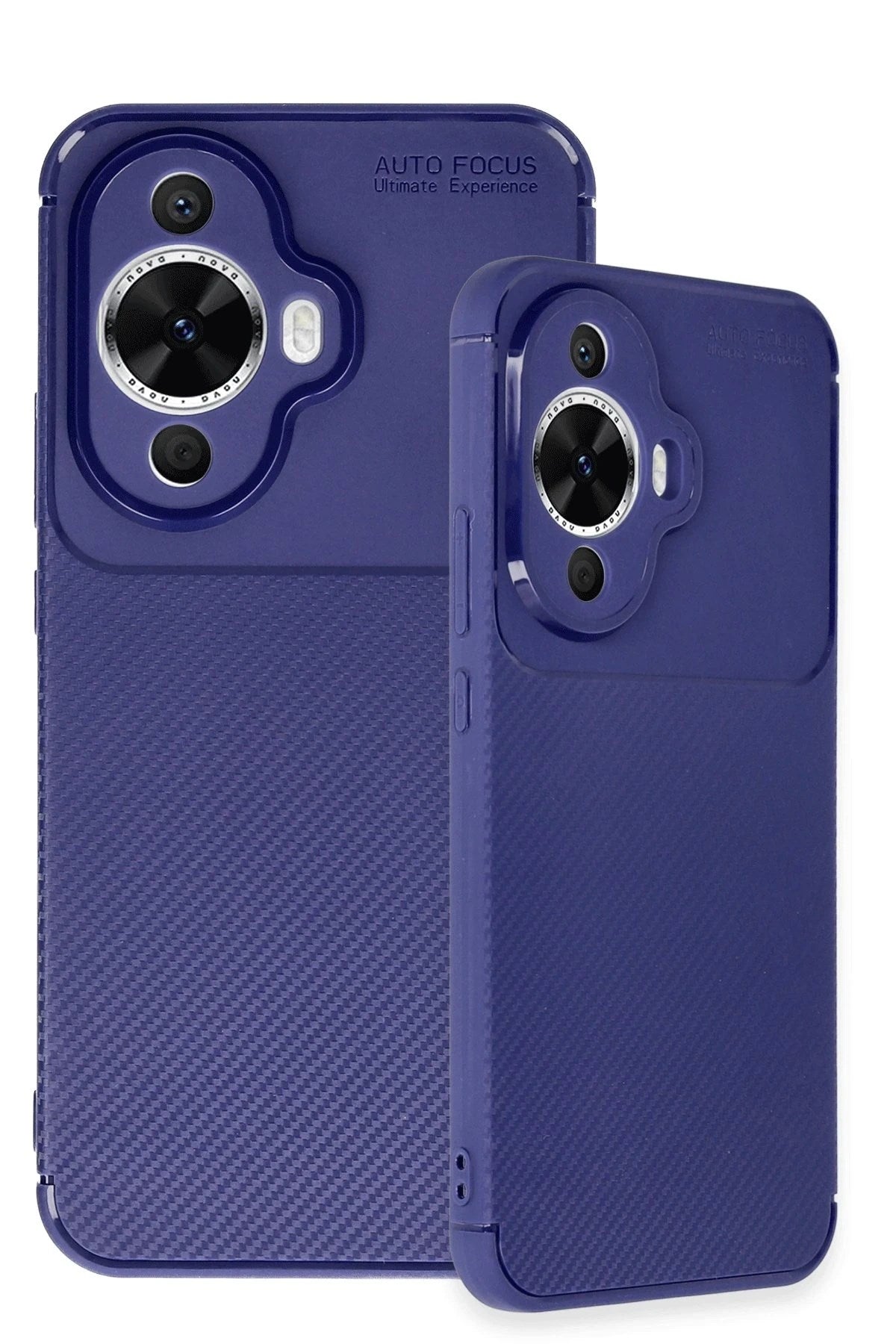 Mey İthalat® Huawei Nova 12S Kılıf Auto Focus Karbon Kapak - Lacivert