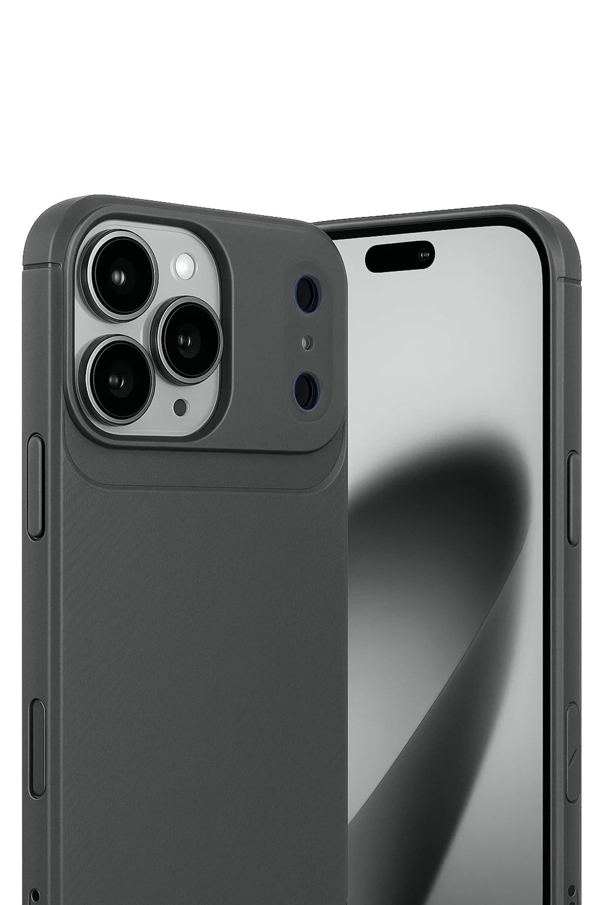 Mey İthalat® iPhone 17 Pro Max Auto Focus Karbon Kapak - Gri