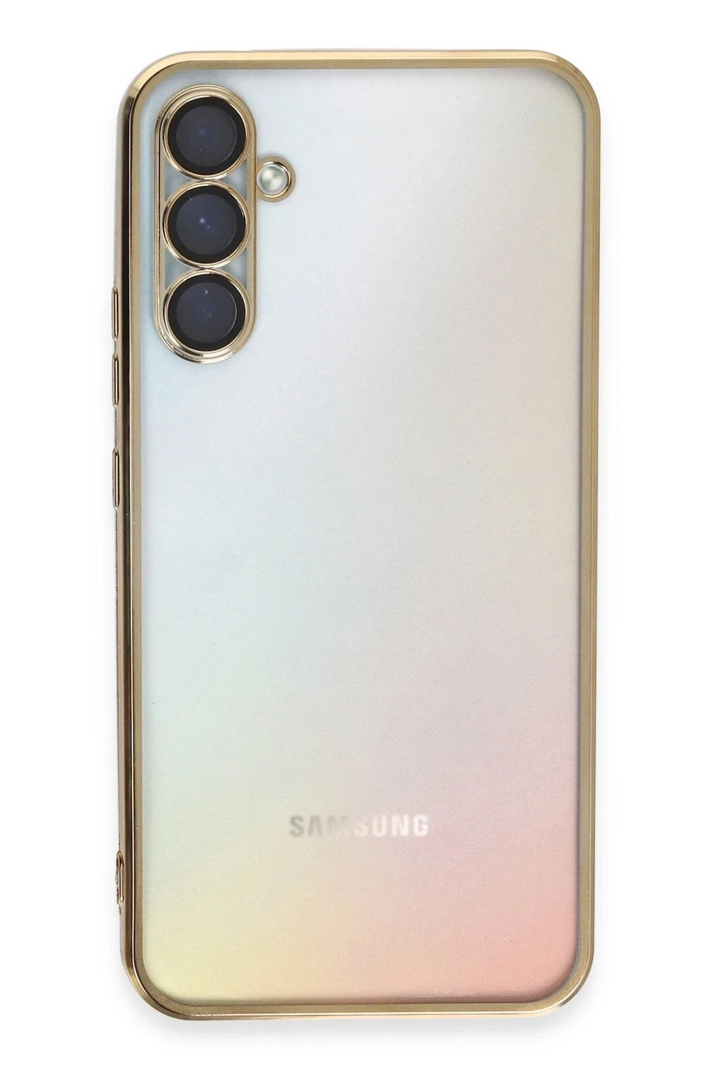 Mey İthalat® Samsung Galaxy A54 5G Kılıf Lensli Silikon - Gold