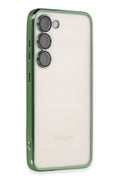 Mey İthalat® Samsung Galaxy S23 Kılıf Lensli Silikon - Yeşil