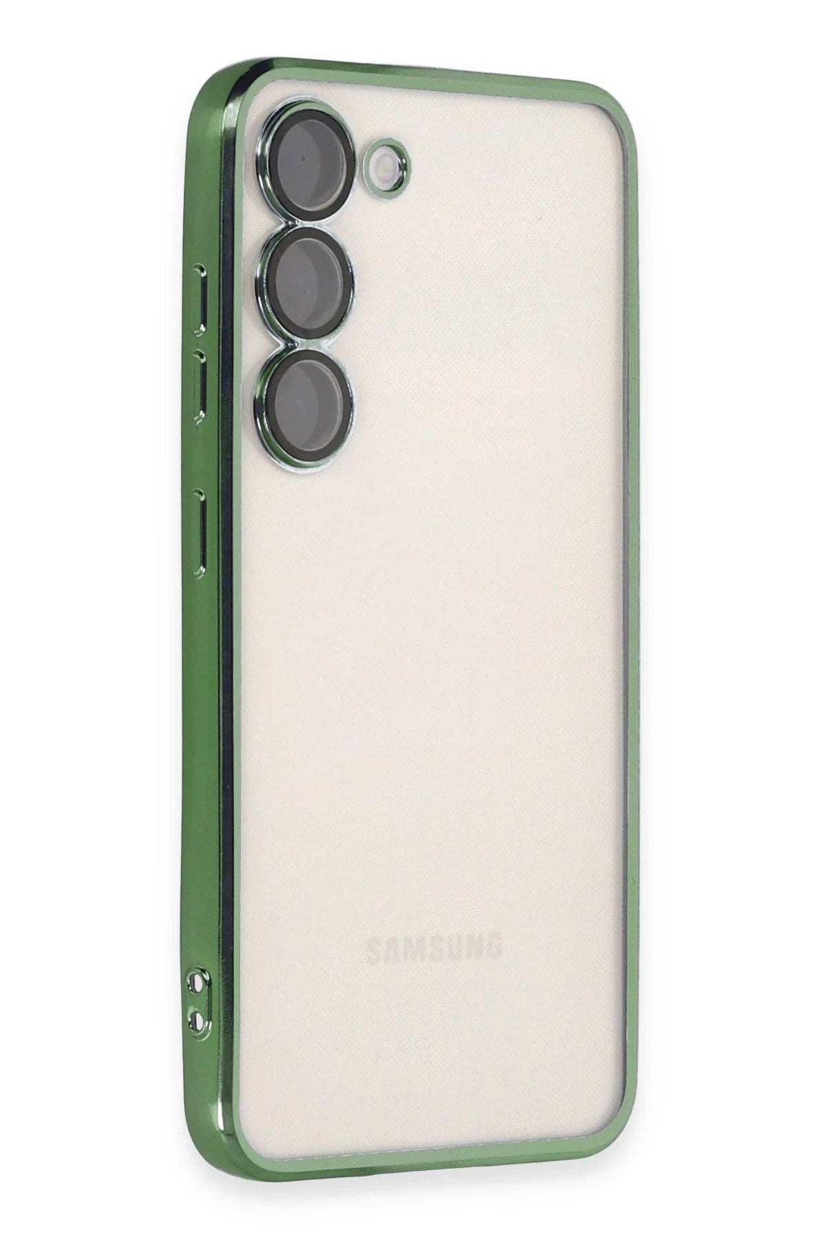 Mey İthalat® Samsung Galaxy S23 Kılıf Lensli Silikon - Yeşil