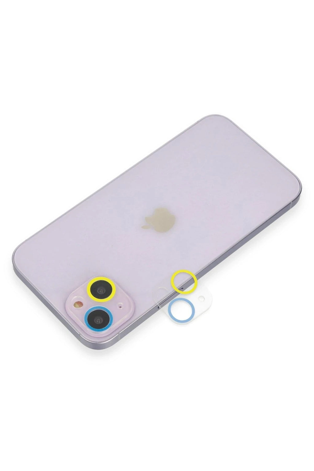 Mey İthalat® iPhone 13 Renkli Kamera Lens Koruma Cam - Sarı-Mavi