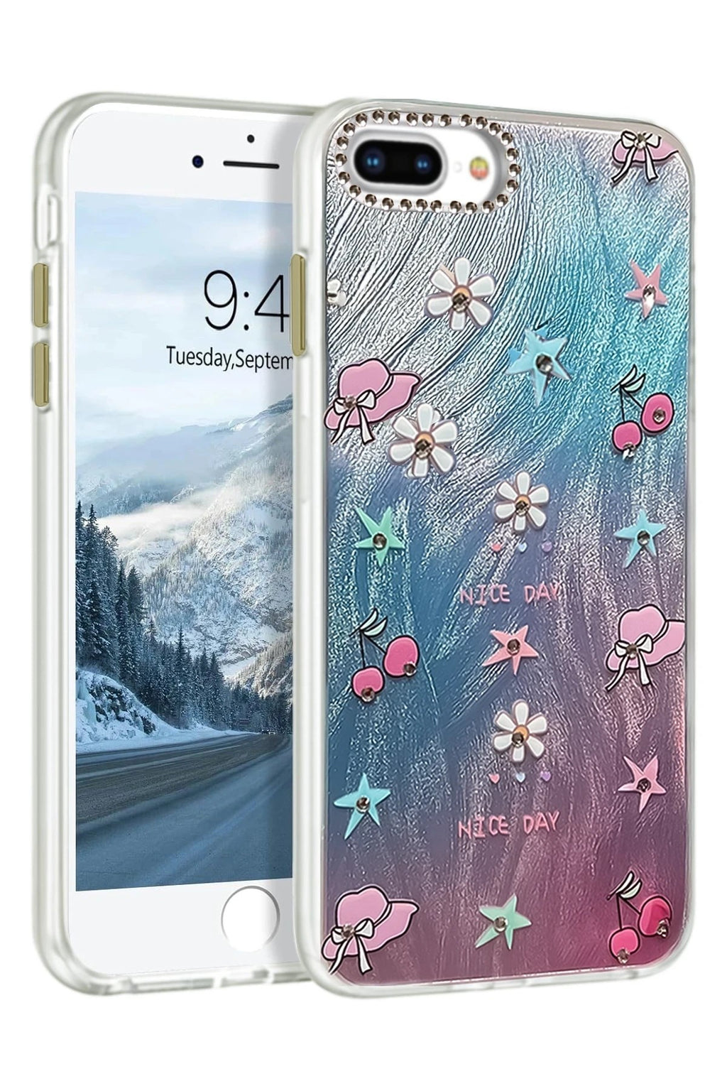 Mey İthalat® iPhone 7 Plus Kılıf Blade Aynalı Desenli Kapak - Desen 4