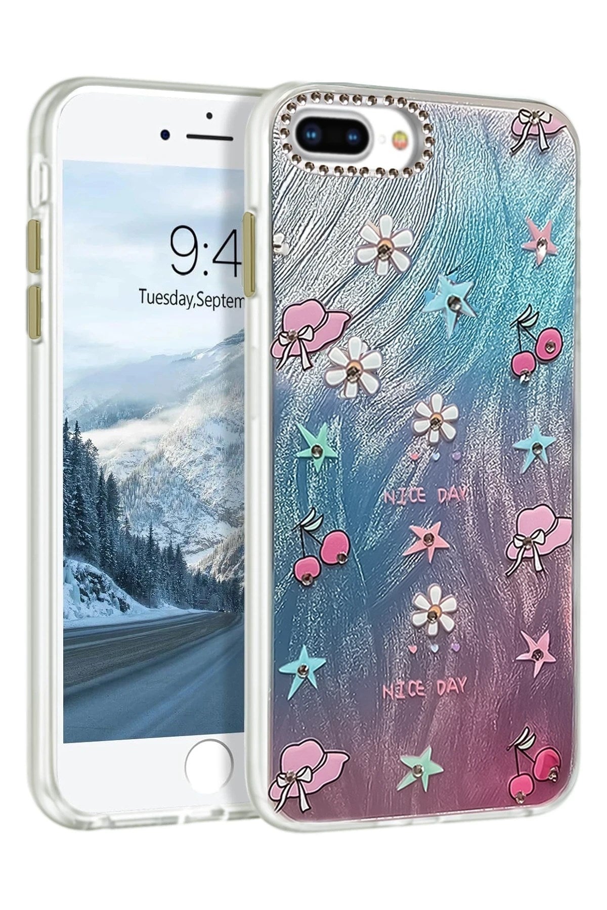 Mey İthalat® iPhone 7 Plus Kılıf Blade Aynalı Desenli Kapak - Desen 4