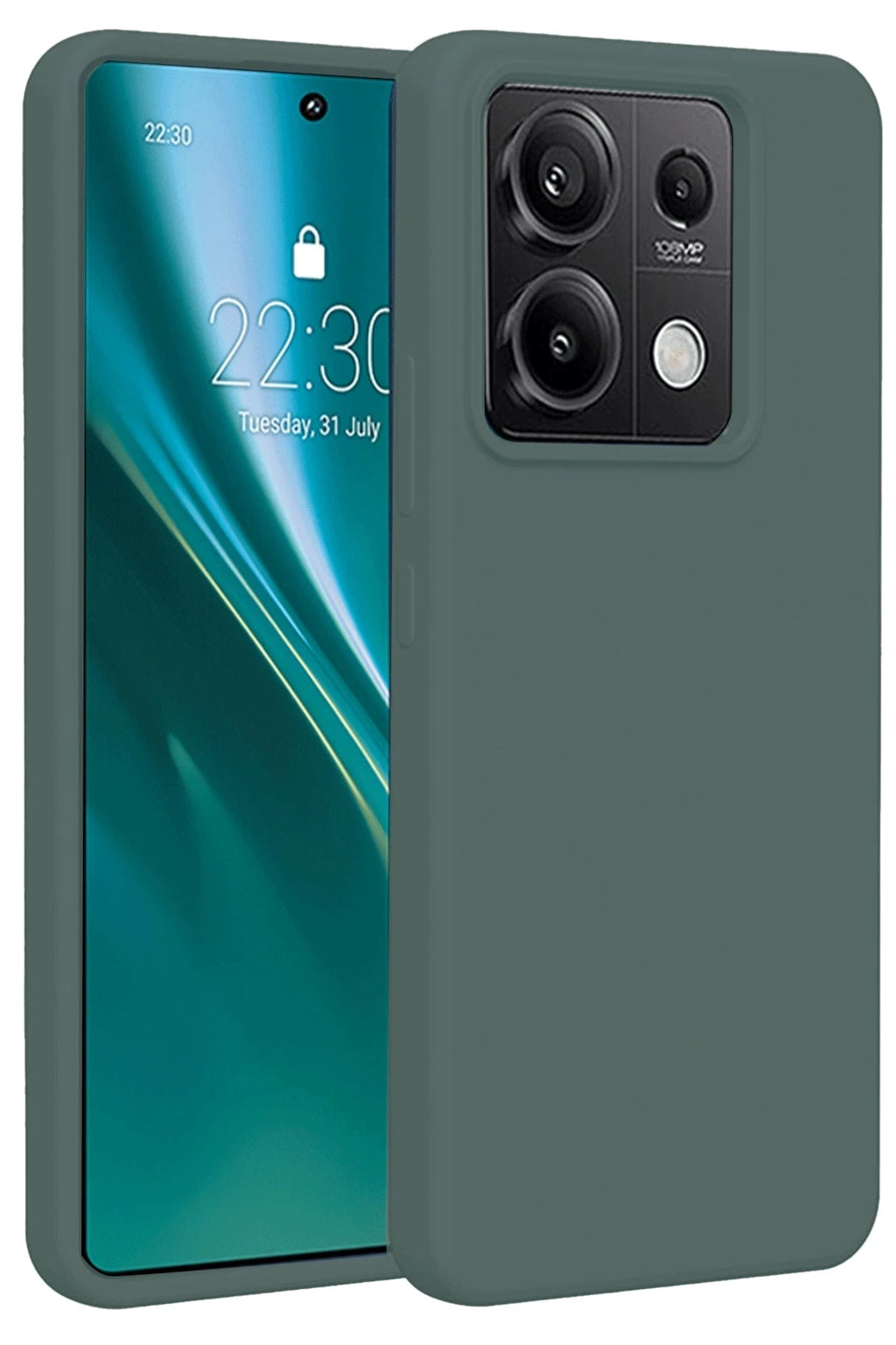 Mey İthalat® Redmi Note 13 Pro 4G Kılıf First Silikon - Koyu Yeşil