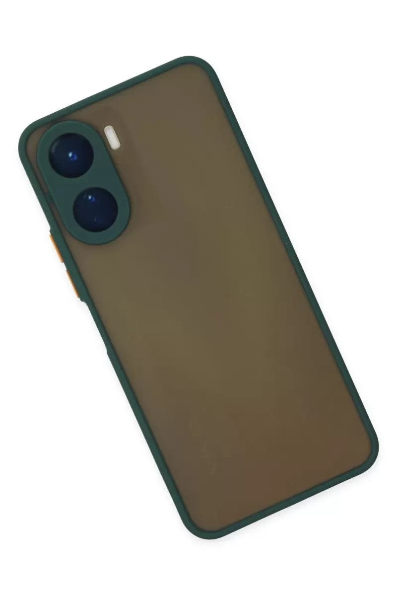 Mey İthalat® Vivo Y16 Kılıf Montreal Silikon Kapak - Yeşil