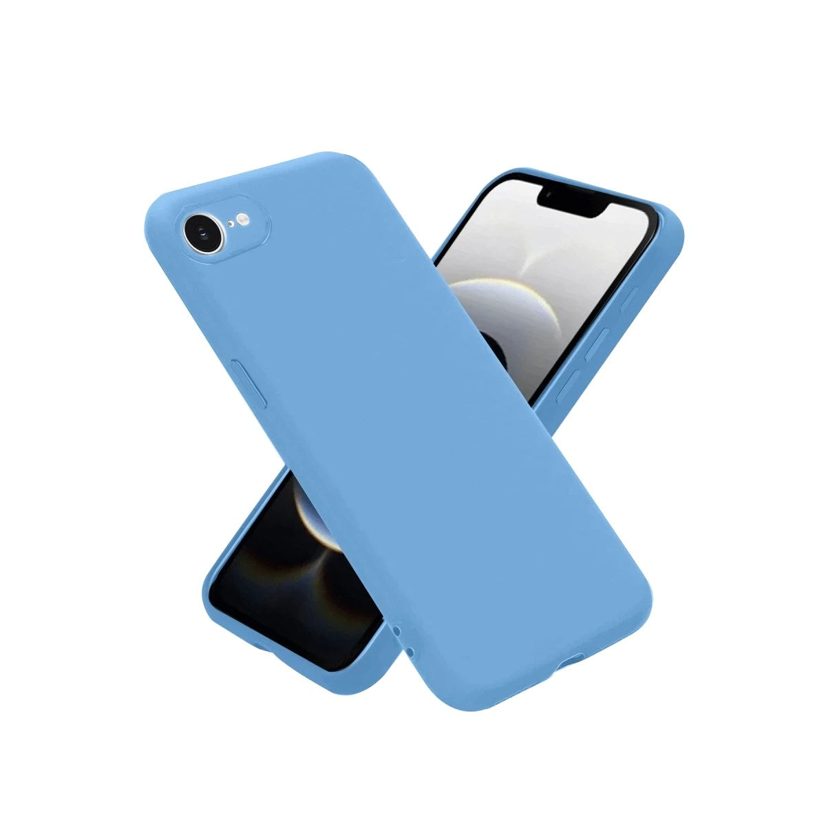 Mey İthalat® iPhone 16E Kılıf Nano içi Kadife Silikon - Mavi
