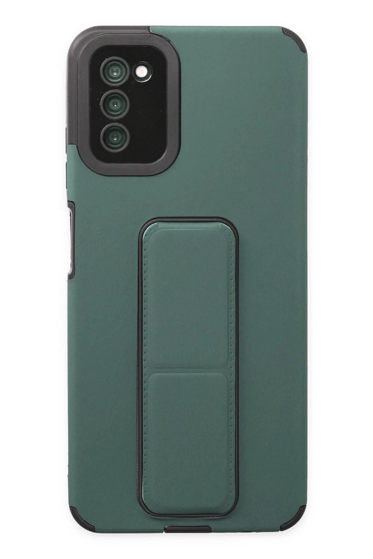 Mey İthalat® Samsung Galaxy A03S Kılıf Mega Standlı Silikon - Yeşil