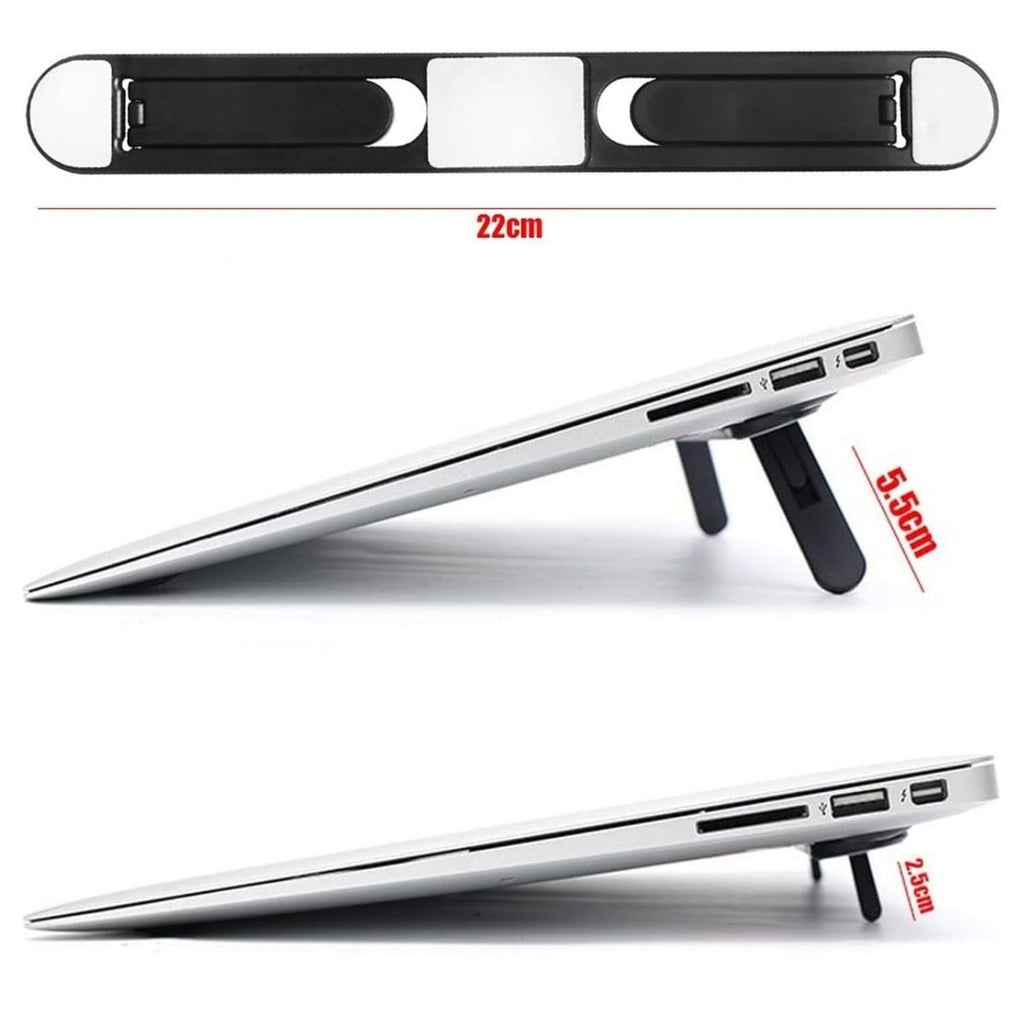2 Kademeli Katlanabilir Laptop Standı – Kendiliğinden Güçlü Yapışkanlı, Ergonomik Tablet Yükseltici