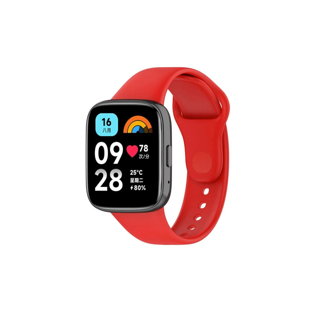 Mey İthalat® Redmi Watch 3 Active Klasik Kordon - Kırmızı