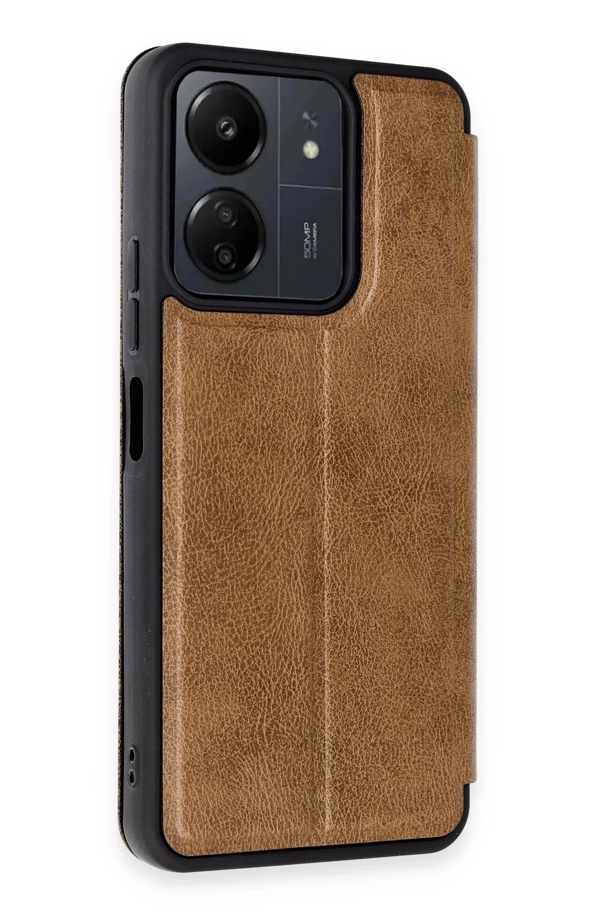 Mey İthalat® Redmi 13C Kılıf Flip Cover - Taba