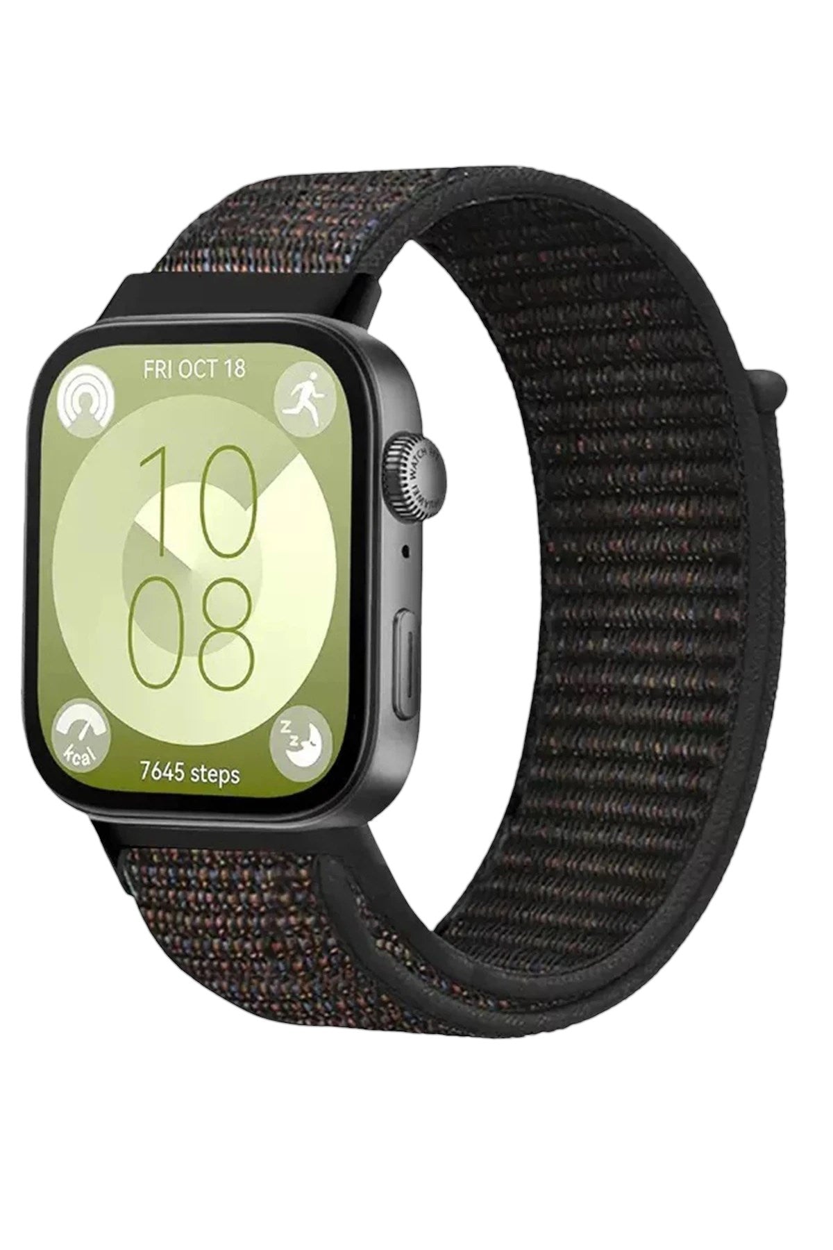 Mey İthalat® Huawei Fit 4 Hasırlı Cırtcırtlı Kordon - Siyah